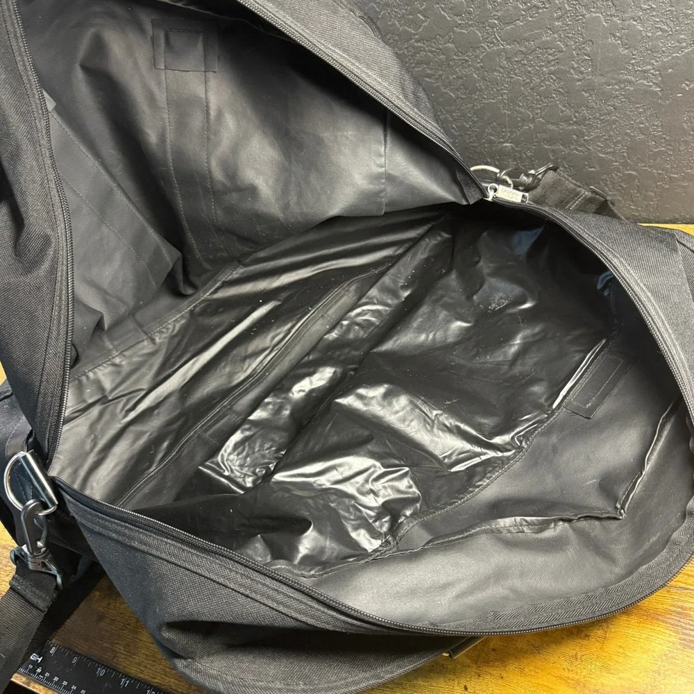 Drakkar Noir Black Canvas Travel Duffel Bag Mens Large